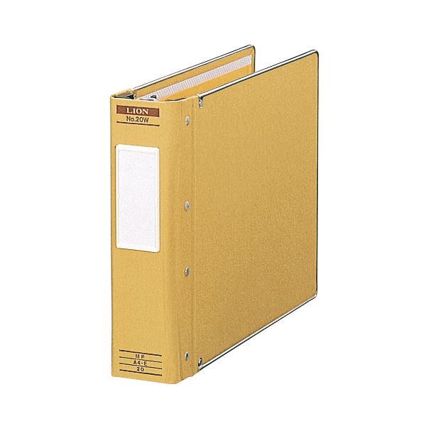 【ポイント20倍】ライオン事務器 バインダー（MP式）A4ヨコ 20穴 350枚収容 総布貼り No.20W 1冊