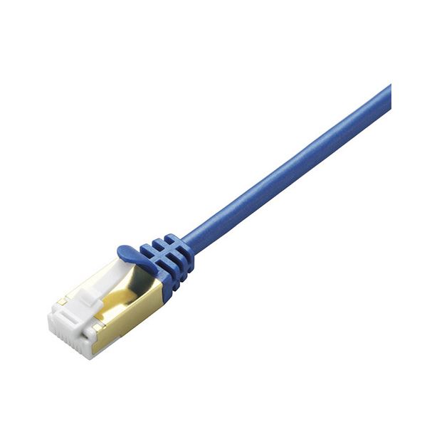 【ポイント20倍】エレコムツメ折れ防止スリムLANケーブル(Cat7対応) ブルーメタリック 10m LD-TWSST/BM100 1本
