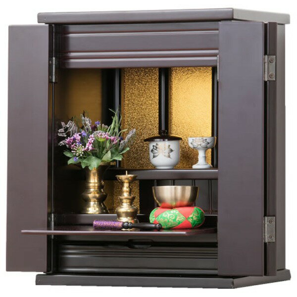 【ポイント20倍】仏壇 14号 上置き 木製 小型 【完成品】【代引不可】