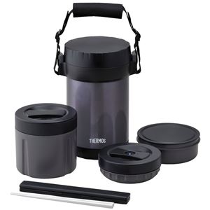 【ブラックフライデーでP最大47倍】【6個セット】 サーモス/THERMOS 大容量 保温弁当箱 【ミッドナイトブルー ごはん量:お茶碗約3.8杯分】 男性向け...