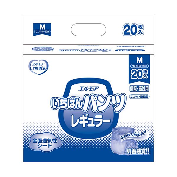 【マラソンでポイント最大46倍】カミ商事 エルモアいちばん パンツレギュラー Mサイズ 1セット（120枚：20枚×6パック）