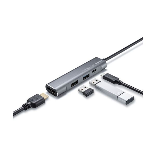 【ポイント20倍】サンワサプライ HDMIポート付 USB Type-Cハブ USB-3TCH37GM