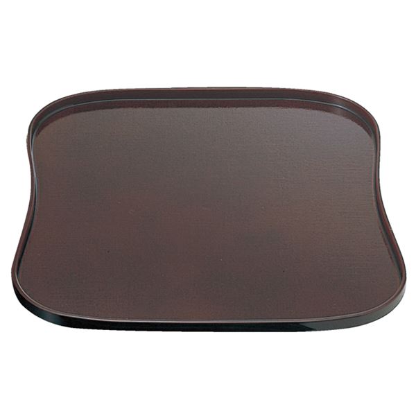 【マラソンでポイント最大46倍】尺2 ひさご盆/トレー 【溜】 363mm×363mm×17mm 日本製 〔和食 レストラン 居酒屋 店舗 お店〕【代引不可】