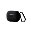 【マラソンでポイント最大47倍】エレコム AirPods Pro対応アクセサリ シリコンケース コネクタキャップ カラビナ付 ブラック AVA-AP2SCBK