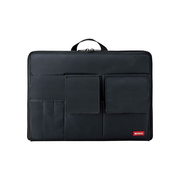 【ポイント20倍】(まとめ) リヒトラブ(LIHITLAB) バッグ イン バッグ ワイドA4 黒 A-7559-24 【×3セット】