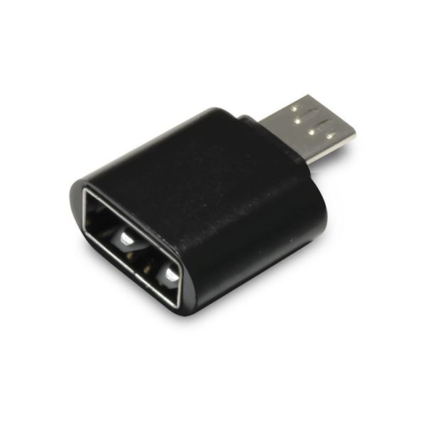 【ポイント20倍】（まとめ）日本トラストテクノロジー OTG USB（A）→MicroUSB変換コネクター（ブラック） OTGU2M-BK【×5セット】