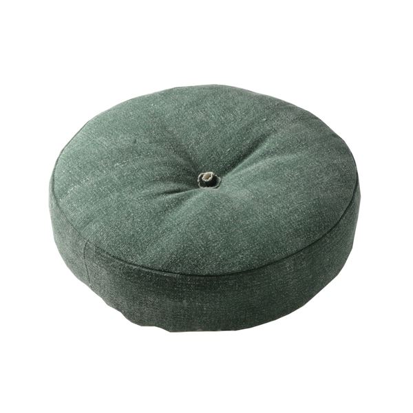 【ポイント20倍】インド綿 フロアラウンドクッション 【カーキ】 45R×12cm 円形 綿100％カバー 〔リビ..