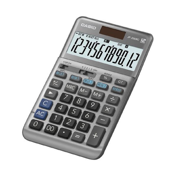 【ポイント20倍】（まとめ）カシオ計算機 軽減税率電卓 ジャストタイプJF-200RC-N（×10セット）
