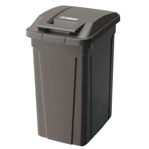【クーポン配布中】〔10個セット〕 ゴミ箱 ダストボックス 約幅31.5cm 45L ブラウン 屋外用 ロック式 ふた付き SPハンドル付き プラスチック 店舗