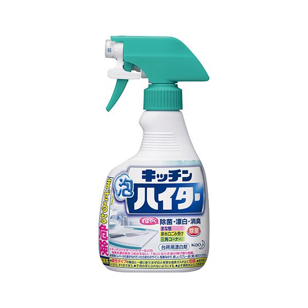 【マラソンでポイント最大46倍】(まとめ) 花王 キッチン泡ハイター 本体 400ml 1本 【×30セット】