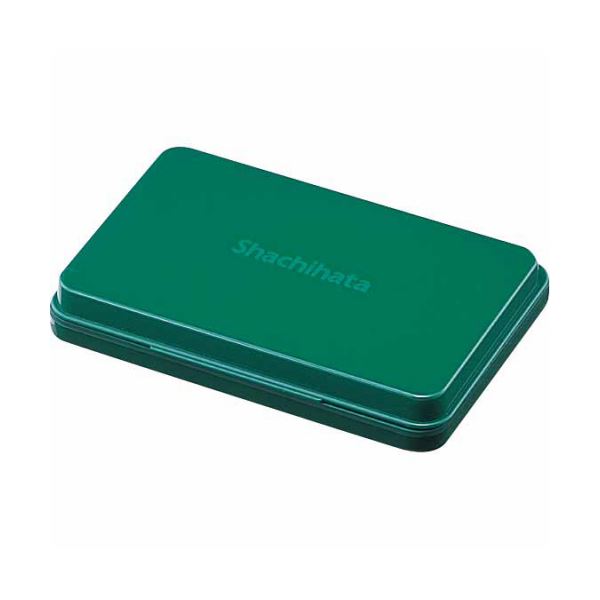 【クーポン配布中&ブラックフライデー対象】(まとめ) シヤチハタ スタンプ台 中形 緑 HGN-2-G 1個 【×10セット】