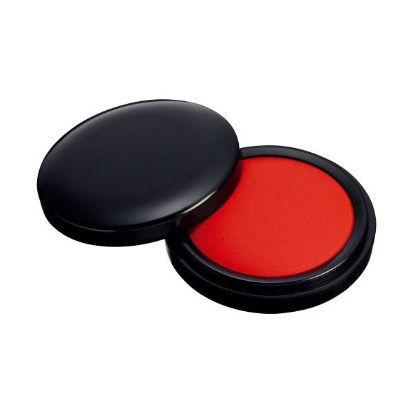 【クーポン配布中&ブラックフライデー対象】(まとめ) シヤチハタ 朱肉 エコス 50号 直径53.5mm MG-50EC 1個 【×10セット】