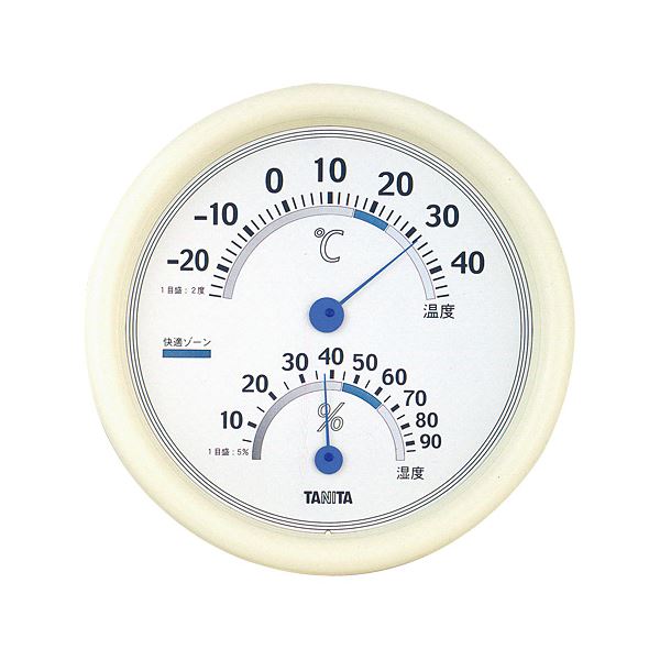 【ポイント20倍】(まとめ) タニタ 温湿度計 TT-513 ホワイト【×5セット】