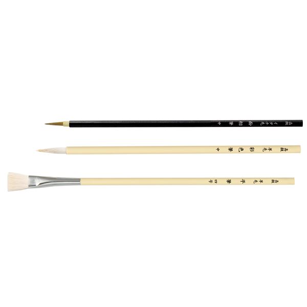 【ブラックフライデーでP最大46.5倍】（まとめ）高級デザイン筆 3本組（溝引棒無し）【×10セット】