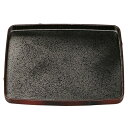 【ポイント20倍】尺0 角竹型盆/トレー 【すす竹内黒SL】 300mm×300mm×22mm 日本製 〔和食 レストラン 店舗 お店〕【代引不可】