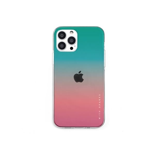 【クーポン配布中&マラソン対象】dparks ソフトクリアケース for iPhone 13 Pro グラデーション アップルミント DS21181i13P