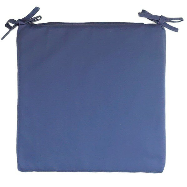 【ポイント20倍】低反発 椅子クッション 38×38×4cm ブルーオックス 無地 綿100％ カバー付き シートク..