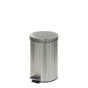【ポイント20倍】ペダル式 ダストボックス/蓋付きゴミ箱 【12L】 ステンレス製 中容器付き 〔店舗 オフィス お店 施設〕