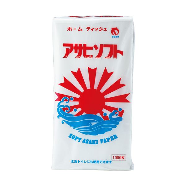 【ブラックフライデーでP最大47倍】八幡浜紙業 ちり紙 アサヒソフト 1セット（12000枚：1000枚×12パック）