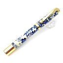 【マラソンでP最大47倍】日本製 万年筆 /文房具 【藍染・流水桜 藍色】 美濃和紙 友禅紙 文具 オフィス用品 ステーショナリー