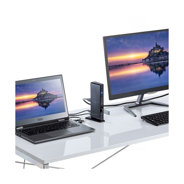 【マラソンでP最大47倍】サンワサプライ Type-C・USB3.2A接続デュアルHDMIドッキングステーション USB-CVDK7
