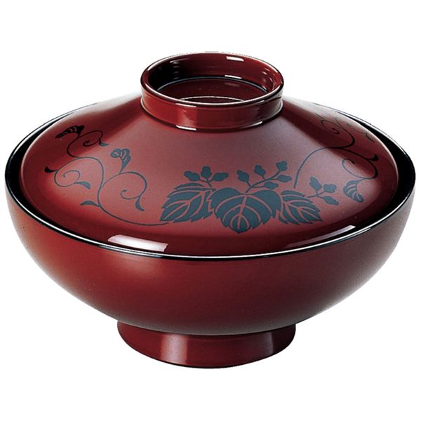 【ポイント20倍】平富士吸物椀/お椀 【一分溜桐唐草 TM】 直径121×H80(H52)mm 日本製 食洗機対応 〔和食 レストラン 店舗 お店〕【代引不可】