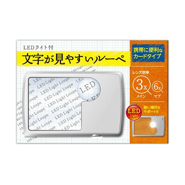 【ポイント20倍】（まとめ） 日進医療器 文字が見やすいルーペカードタイプ 1個 【×5セット】