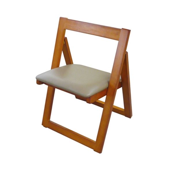 【クーポン配布中】フォールディングチェア 折りたたみ椅子 約幅45cm ブラウン クッション付き座面 隙間収納可 完成品 折り畳みチェア リビングチェア 折り畳み椅子 パーソナルチェア イス いす【代引不可】