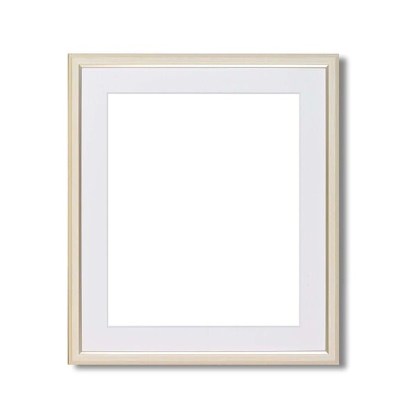 【クーポン配布中】【軽量水彩額】マット付き・「UV（紫外線）カットアクリル」 ■水彩額F10 アイボリー