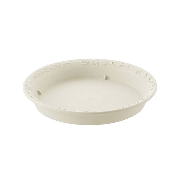 【クーポン配布中】(まとめ) ノヴェルプレート/植木鉢受け皿 【丸25型N アイボリー】 約Ф23×H2.8cm ガーデニング用品 園芸 【×40個セット】