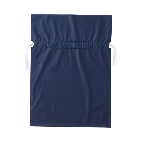 【ポイント20倍】(まとめ)店研創意 ストア・エキスプレス梨地リボン付ギフトバッグ ネイビー 31cm 1パック(20枚)【×5セット】