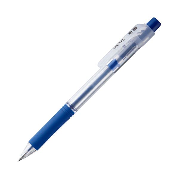 【クーポン配布中】(まとめ) TANOSEE ノック式油性ボールペン ロング芯タイプ 0.7mm 青 1本 【×100セット】