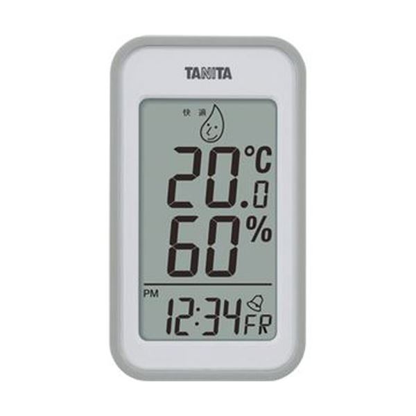 【ポイント20倍】（まとめ）タニタ デジタル温湿度計 グレーTT559GY 1個【×5セット】