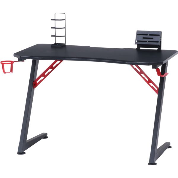 【ブラックフライデーでP最大47倍】ゲーミングデスク ワークデスク 幅105cm レッド スチール リビング ..