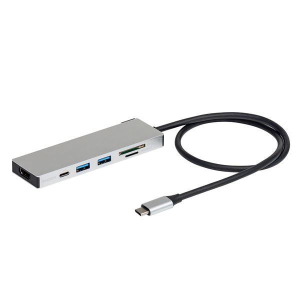 【ポイント20倍】Digio2 USB Type-C アルミドッキングステーション 50cm シルバー UD-C01LSL