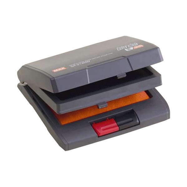 【クーポン配布中】マックス 瞬乾2段式ワンタッチスタンプ台中形 黒/朱 SA-214NWカミバコ 1個