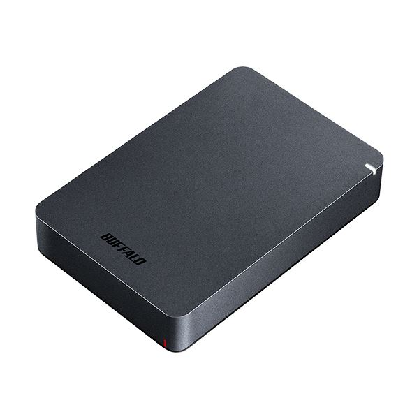 【スーパーSALEでポイント最大46倍】バッファロー MiniStation USB3.1（Gen1）対応 耐衝撃ポータブルHDD 4TB ブラック HD-PGF4.0U3-GBKA 1台