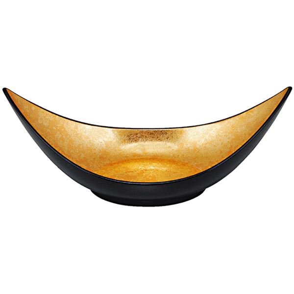 【ポイント20倍】尺1 信玄盛器/和食器 【二色金箔 A】 338×164×127mm 日本製 〔和食 レストラン 居酒屋 店舗 お店〕【代引不可】