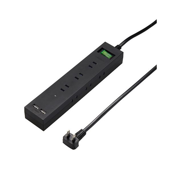 【マラソンでP最大49倍】YAZAWA 3方向から挿せる9個口USBタップ ブラック H6BK11122UBK