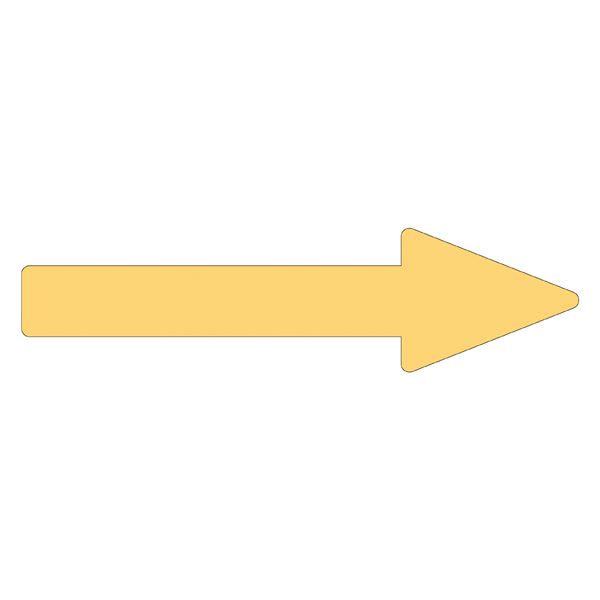 【ポイント20倍】配管識別方向表示ステッカー →(蛍光オレンジ) 貼矢27 【10枚1組】【代引不可】