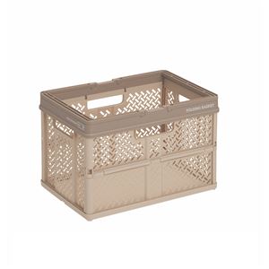 【ブラックフライデーでP最大47倍】収納ボックス 収納ケース 約幅39cm M ベージュ 10個セット コンパクト 折りたたみ バスケット スタッキング PROfix リビング