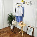 【クーポン配布中】スタンド ハンガーラック 幅40cm×奥行50cm×高さ160cm ブラック 立て掛けタイプ 最大約8着可 コンパクト コートハンガー 衣類収...