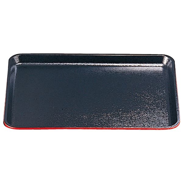 【クーポン配布中&マラソン対象】尺2 耐熱木目長手盆/トレー 【黒渕朱SL】 359mm×270mm×20mm 日本製 食洗機対応 〔和食 レストラン 居酒屋 店舗 お店〕【代引不可】