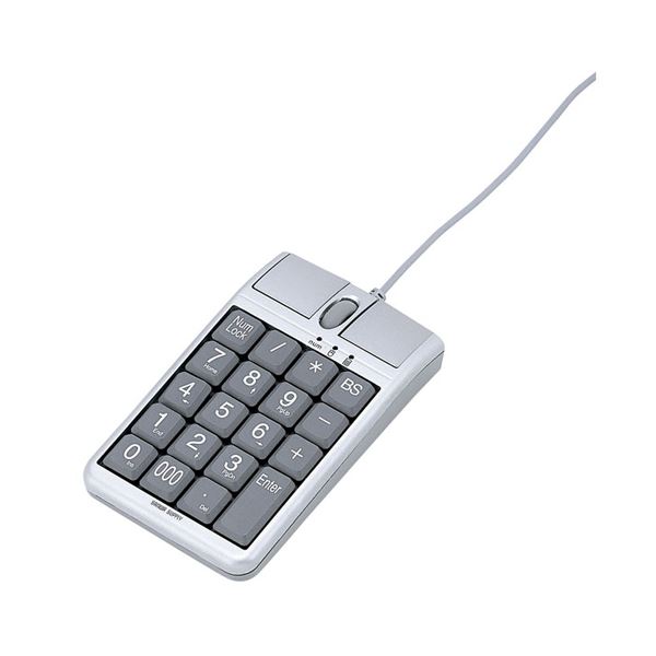 ■商品内容●テンキーに光学式マウス機能を内蔵したテンキーマウスです。●スイッチでマウスモードとテンキーモードの切替え可能です。●テンキーは、NumLock非連動タイプです。●ノートパソコンと同じ構造のパンダグラフ方式を採用しています。●スクロールキー付きです。■商品スペック■インターフェース:USB HID仕様バージョン1.1準拠■コネクタ形状:USB(Aタイプコネクタ)■キー数:19キー■キーピッチ:16mm■サイズ:W76×D120×H21mm■ケーブル長:0.8m■送料・配送についての注意事項●本商品の出荷目安は【4 - 6営業日　※土日・祝除く】となります。●お取り寄せ商品のため、稀にご注文入れ違い等により欠品・遅延となる場合がございます。●本商品は仕入元より配送となるため、沖縄・離島への配送はできません。[ NT-MA1 ]マウス・キーボード・入力機器＞その他＞＞＞