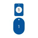【ポイント20倍】(まとめ)オープン工業 クロークチケット 1〜20 青BF-150-BU【×2セット】
