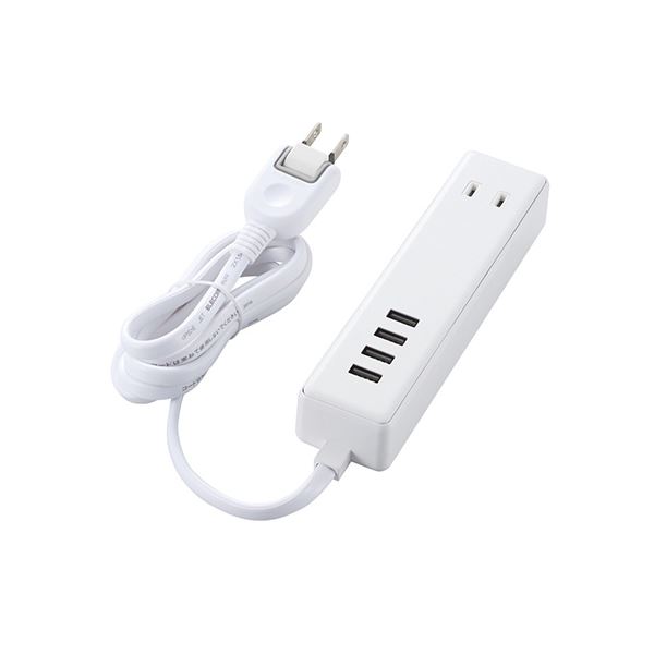 ڥݥ20ܡۥ쥳 USBå USB᥹4 AC2 ֥1.5m 3.4A ۥ磻 MOT-U11-2415WH