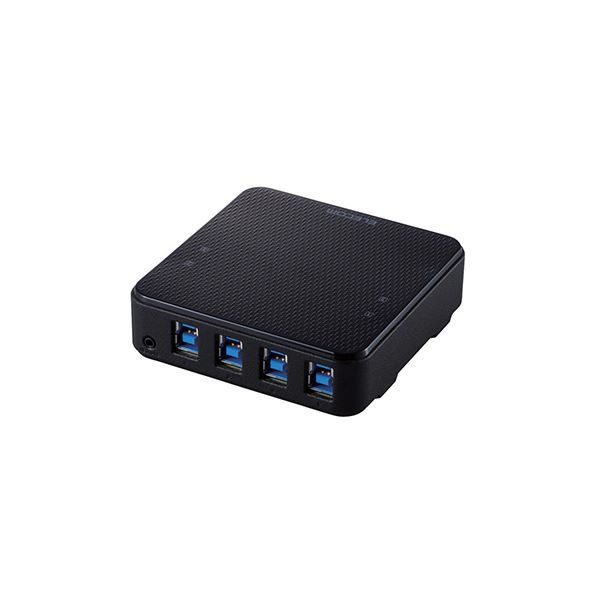 【クーポン配布中】エレコム USB切替器 USB3.0 PC側4ポート 接続機器4ポート 手元スイッチ ブラック U3SW-T4
