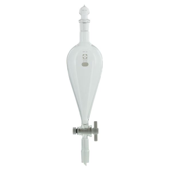 【ポイント20倍】SPC分液ロート スキーブ形 PTFEコック付 300mL 【030220-19300】