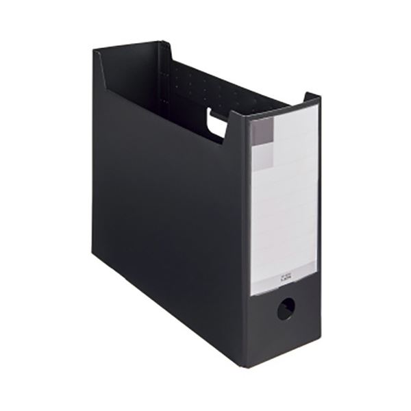 【クーポン配布中&ブラックフライデー対象】(まとめ) ライオン事務器 ボックスファイル(ミナノ) A4ヨコ 背幅102mm ブラック BF-632M 1冊 【×5セット】