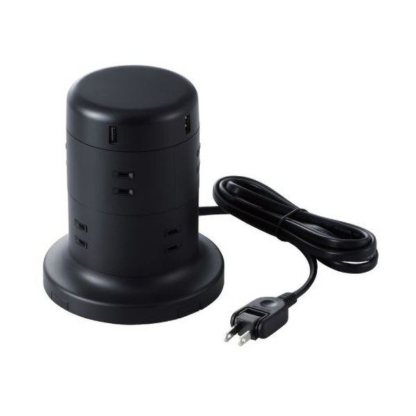 【ポイント20倍】エレコム タワー型 8口タップ 2.0m TT-U01-0820BK 1個